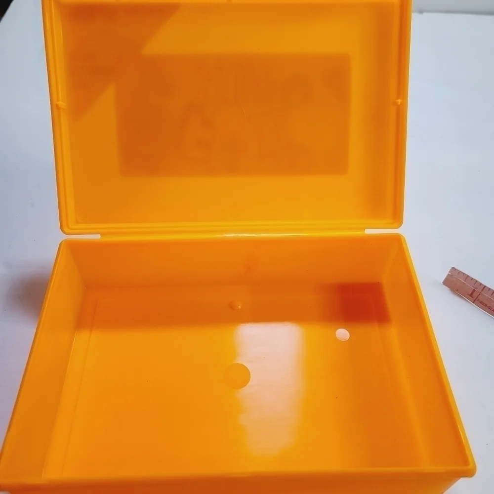 Vintage 90s School Supplies Neon Orange Pencil Case Fun Stuff Empire Berol USA